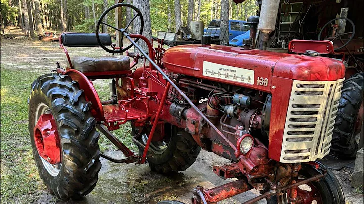 IH farmall super A and 130 and IH 444 bushogging 