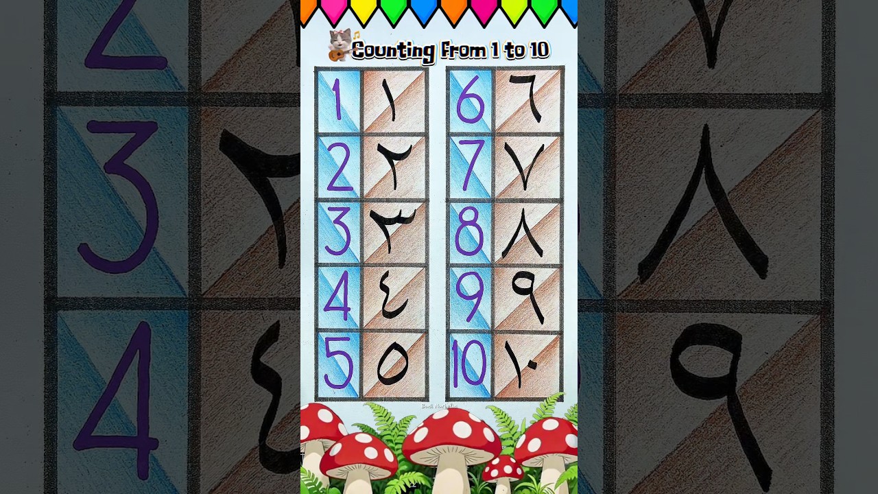 Fun arabic numerals🌈 #learning #learn #kidslearning
