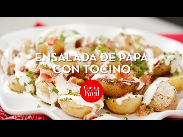 Ensalada de papa con tocino | Cocina Fácil - YouTube