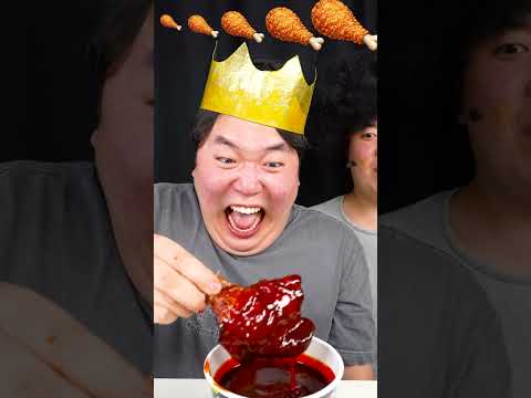 1% to 100% Spicy Chicken Gets <strong>BIGGER</strong> 🔥 #shorts #mukbang