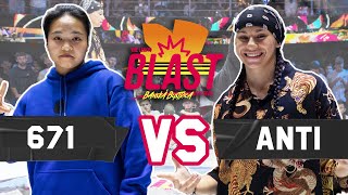 B-Girl 671 vs. B-Girl Anti | 1v1 Breaking Semifinal | Outbreak Europe 2022