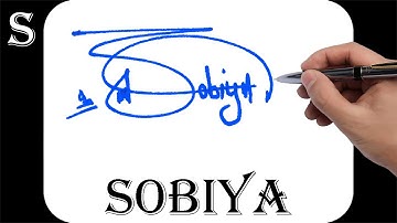 Sobiya name signature design - S signature style - How to signature your name