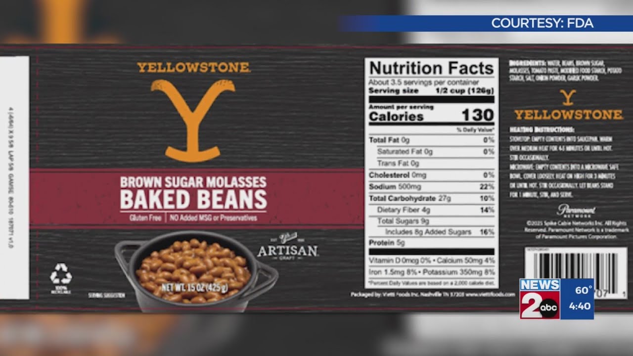 Nashville-based company recalls more than 4,500 cases of ‘Yellowstone’ TV series inspired baked bean