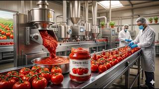 How Tomatoes Become Sauce | Inside a Massive Food Factory (Full Process)