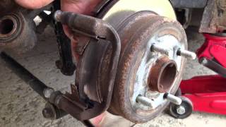 Changing the rear brake pads on a 2008 Suzuki Reno
