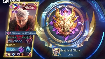 FINALLY A WORTHY OPPONENT IN MYTHICAL GLORY! | YU ZHONG TOP GLOBAL - MLBB