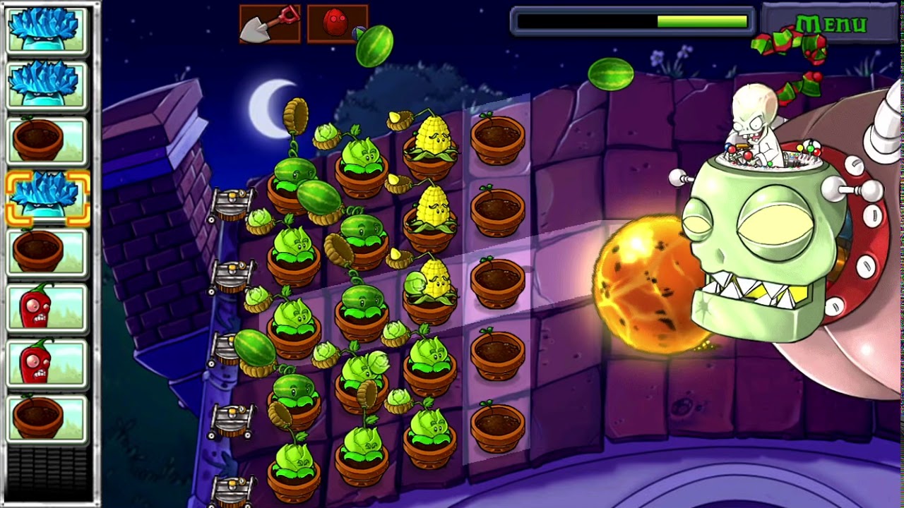 zomboss fight in PvZ 1! 