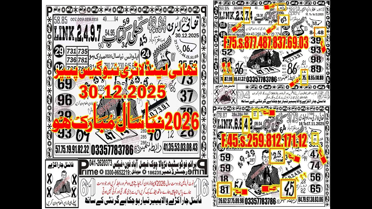 Prize Bond new guess paper  bond 15000 Thai lottery-30.12.2025