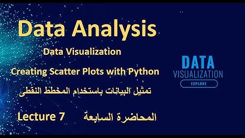 Data Analysis: Creating Scatter Plots with Python  إنشاء مخططات انتشار  فى بايثون: تمثيل البيانات