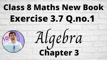 TN Class 8 Maths Exercise 3.7 Q.no.1 Algebra Chapter 3 New Book 2020 TamilNadu Syllabus AlexMaths