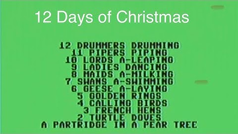 12 Days of Christmas (Commodore 64)