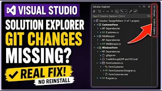 Solution Explorer, Git Changes & Error List Missing in Visual Studio — Real Fix (No Reinstall)