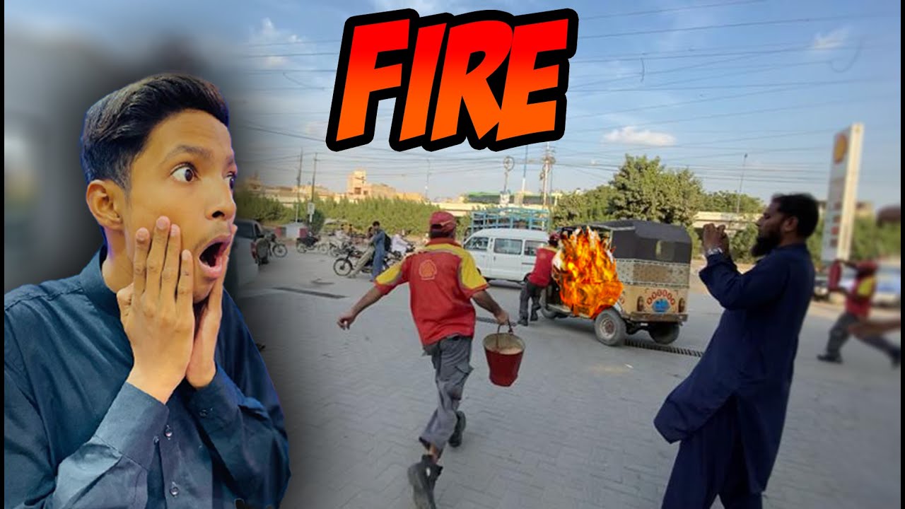 Fire Rickshaw Rickshaw got fire at petrol pump | ABDULREHMAN #shiung #vlogs #chotu ...