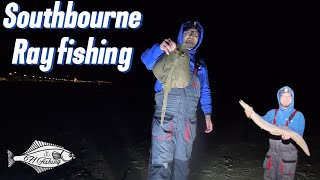 UK Sea Fishing - Ray Fishing on Southbourne Beach - A Session that turns into a cracker.