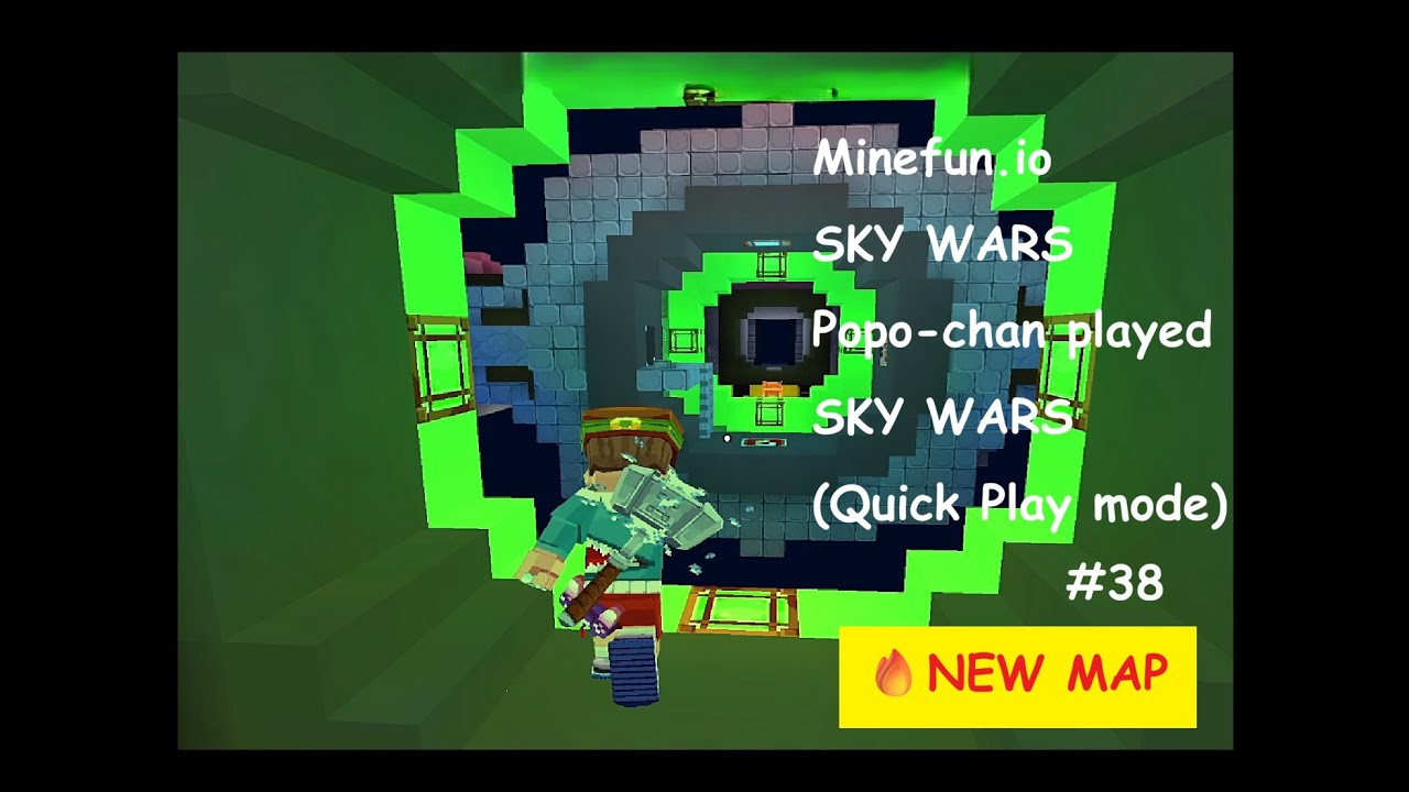 Minefun.io SKY WARS 🔥NWE MAP🔥Popo-chan played SKY WARS! #38 ポポちゃんスカイウォーズを凸!! #38