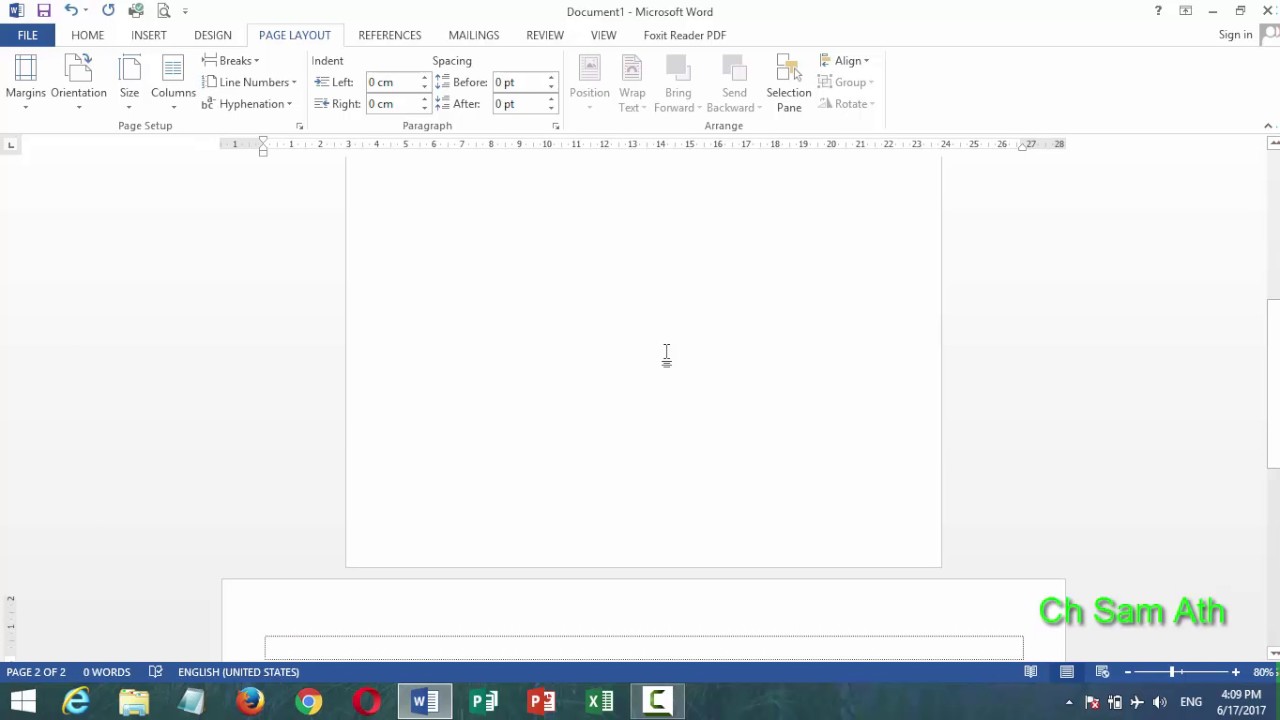How to set portrait and landscape in one page Ms Word 2013