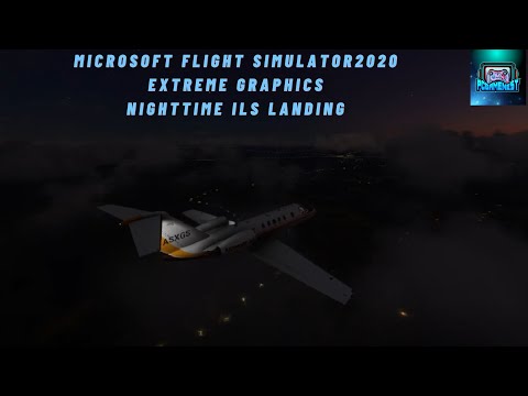 MSFS2020 |Cessna Citation CJ4/Autopilot/Microsoft Flight Simulator// Night ILS Landing/Full Flight