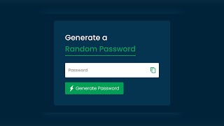 Random Password Generator Using JavaScript | 30 JavaScript Projects in 30 Days | Day # 10