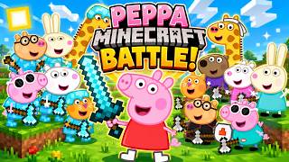 Peppa Pig Minecraft Manhunt! Speedrunner vs Hunters | Peppa Pig in Minecraft