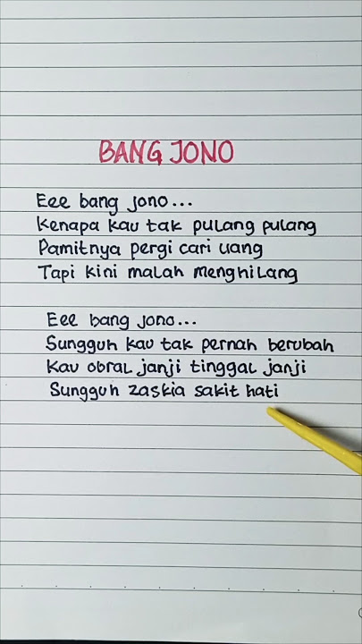 BANG JONO - Zaskia Gotik | Lyrics #shorts