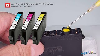 How to refill HP 935 Color ink cartridges - One Drop Ink Refill System