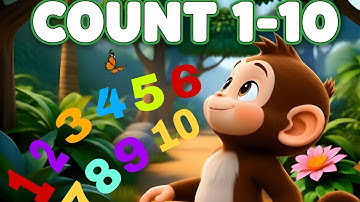 Count 1 to 10 with Monkey 🐒 | Fun Jungle Counting Song for Kids