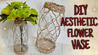 DIY VAS BUNGA AESTHETIC || KREASI BOTOL PLASTIK BEKAS || DIY ROOM DECOR IDEAS