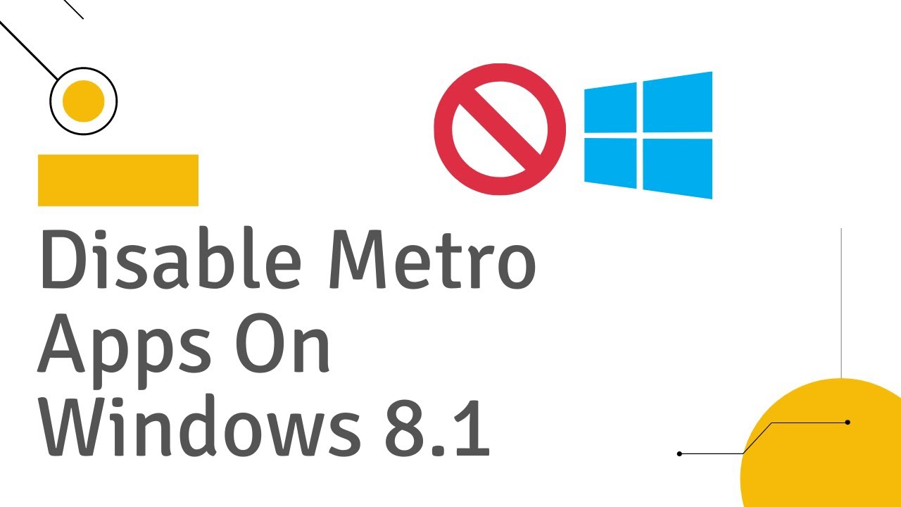 How to disable metro apps and change start icon winodws 8.1 - YouTube