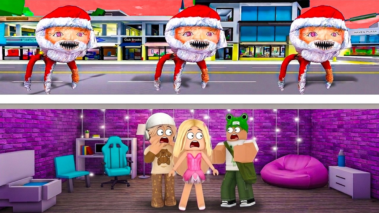 Goo Goo Gaga'dan saklanmak için bir sığınak inşa ettik... (Brookhaven)