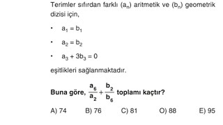 Tek Soruda Aritmetik Geometrik Dizi İfşa Böyle Bir Soru Bekliyorum Ss Alin