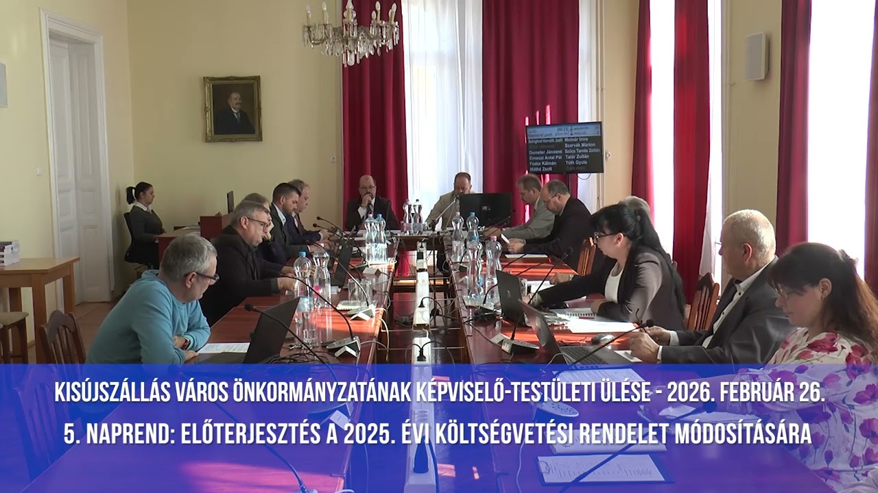 Kisújszállás Város Önkormányzatának képviselő-testületi ülése - 2026. február 26.