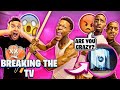 I CAME TO FUNNYMIKE HOUSE AND BROKE HIS TV!!!