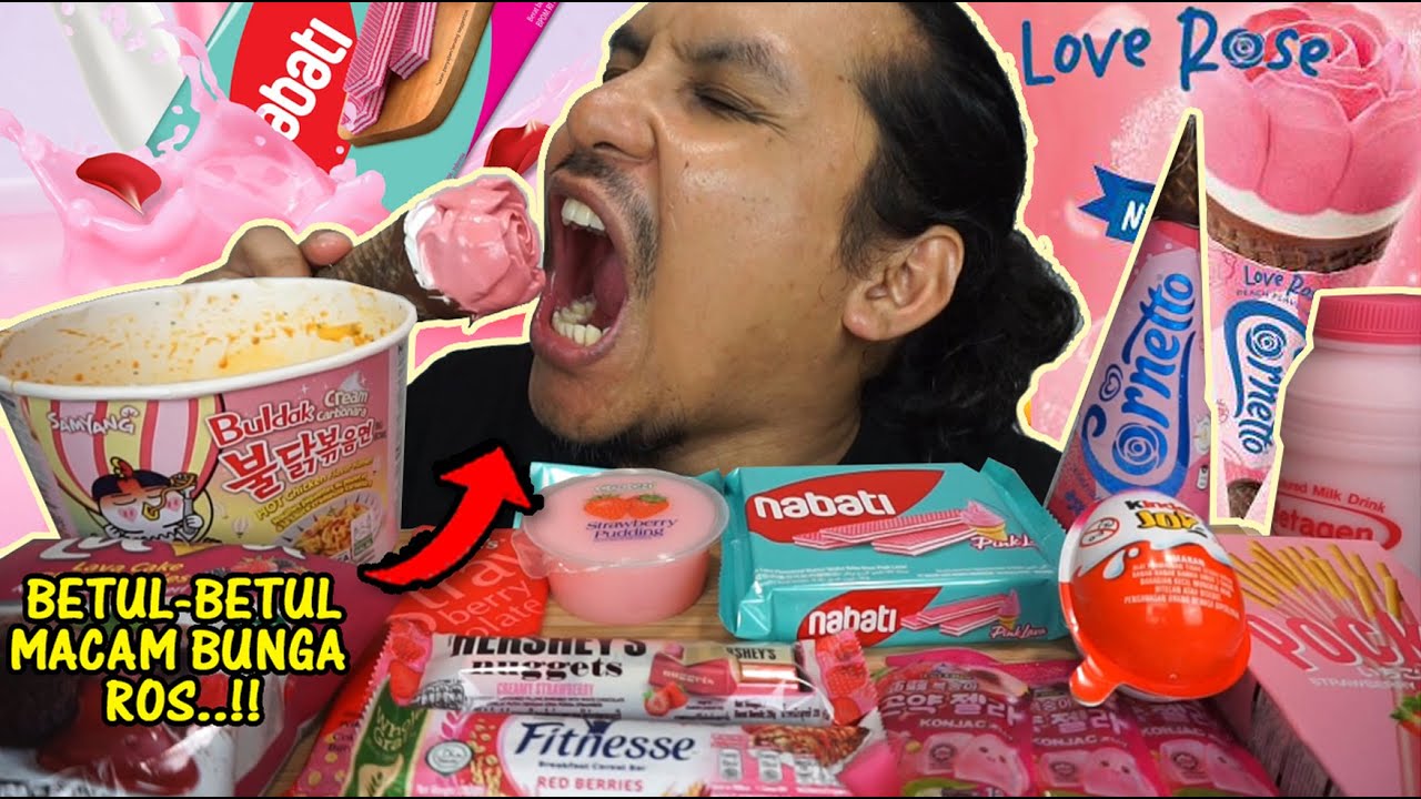 24JAM borong makanan berwarna PINK (mukbang malaysia)