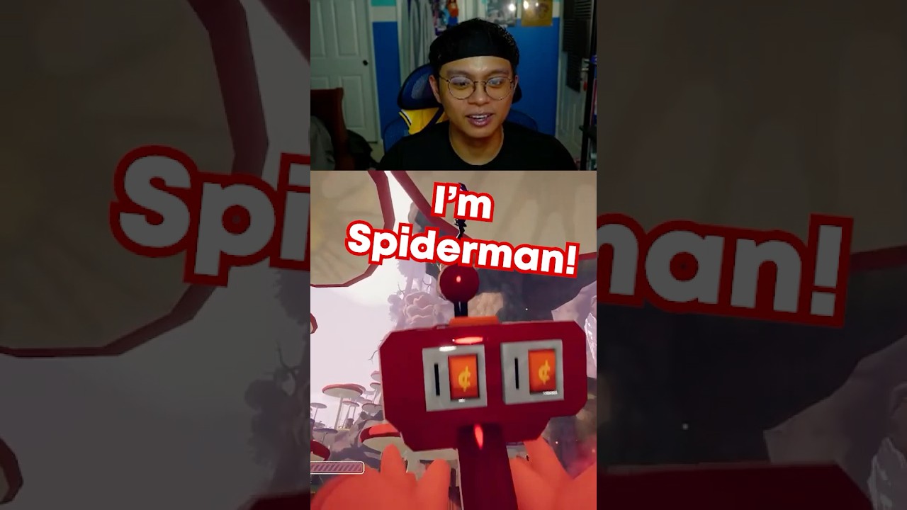 peak new spiderman tech?! #twitchclips #funnyclips #gaming #peak