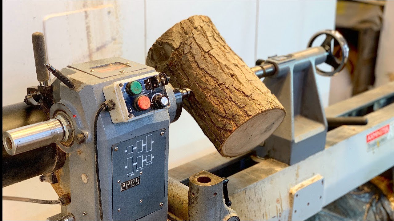 Woodturning Log To Bowl (natural edge) YouTube