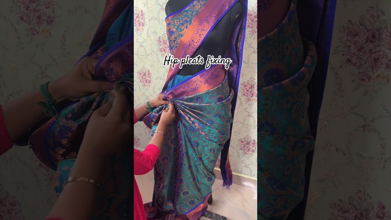 Saree pre-Pleating and Draping Pleats Fixing ✅🥻