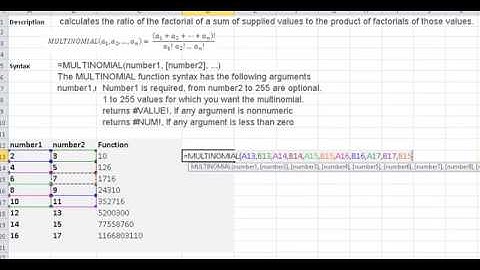 multinomial function in excel new