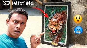 I MADE A REALISTIC 3D PAINTING | Clay sculpture leopard | clay art