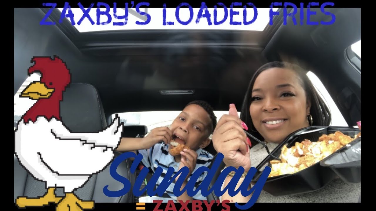 Trying Zaxby's Bacon Ranch Loaded Fries YouTube
