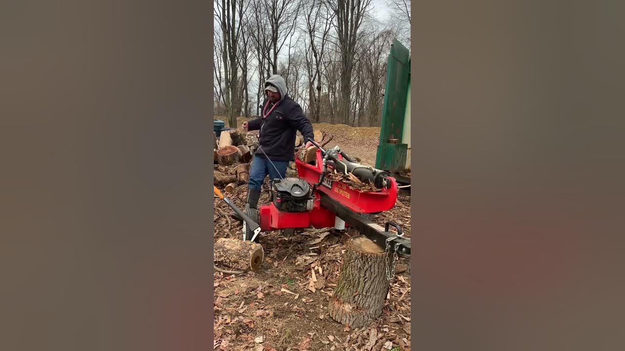 Huskee 22 ton log splitter review YouTube