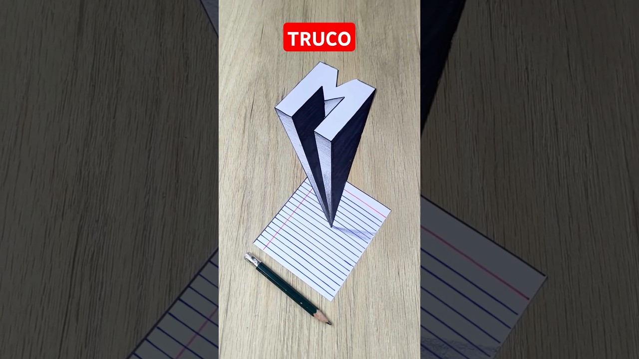 Dibujos 3D Dibujar Letra M 