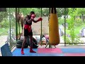 Boxing Bagwork - 5 minute round - Bangkok Thailand