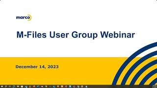Webinar on M-Files Academy