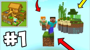 One Block Multiplayer Survival Walkthrough Gameplay Part 1 In Block Craft Building Crazy