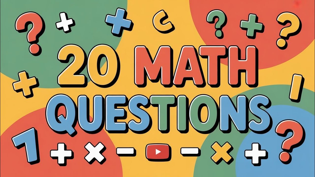 “20 Math Quiz Questions With Answers | Test Your Brain | Solve MCQs”