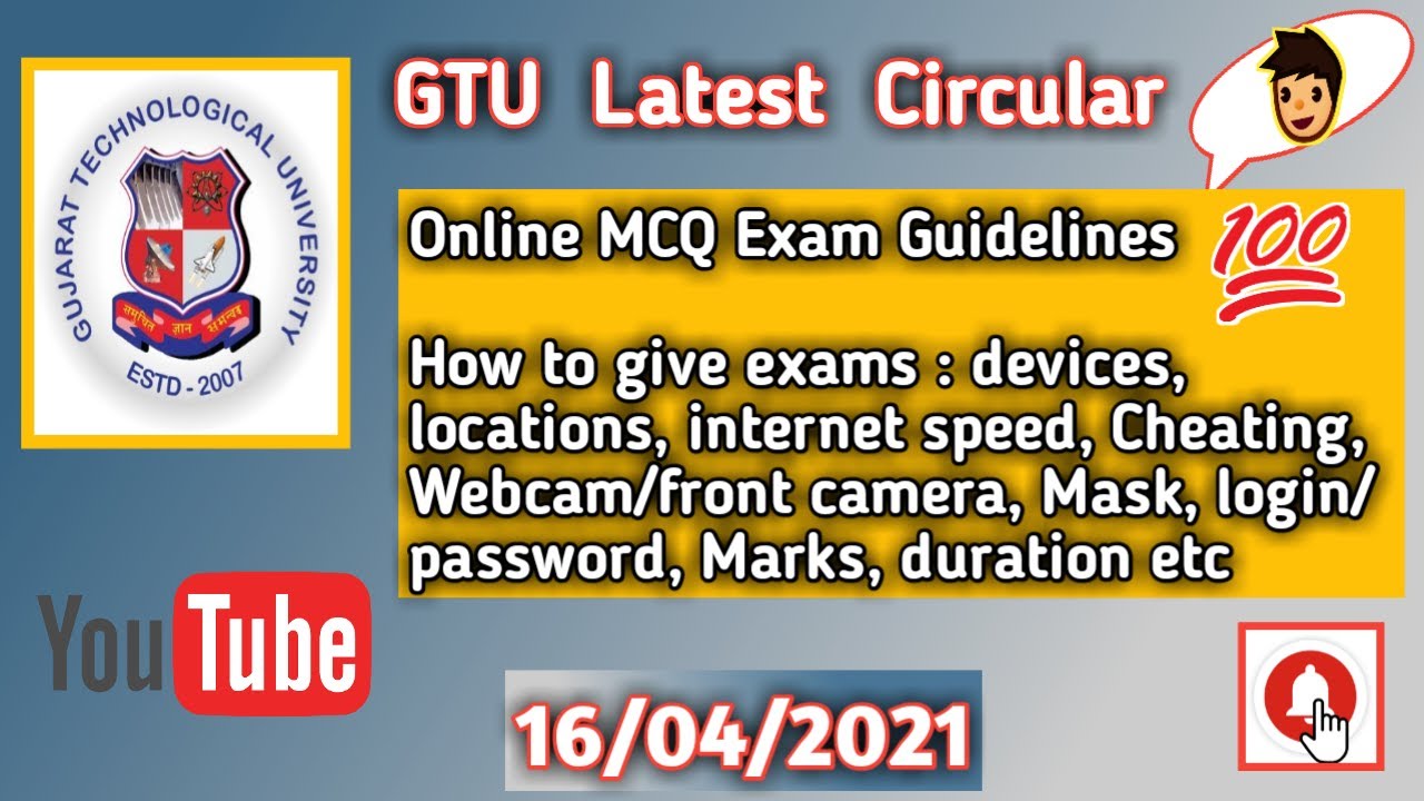 Gtu online exam | Guidelines | How to give Gtu exams | important points | Gtu exam news today / gtu