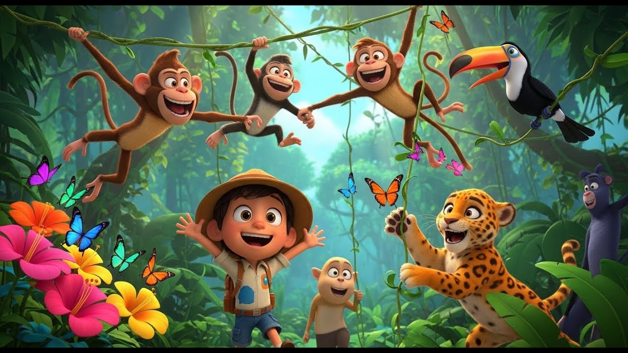 Wednesday with the Silly Monkeys | Best Kids Nursery Rhymes - YouTube