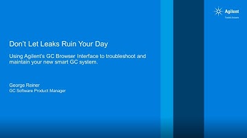 The Agilent Intelligent GC Browser Interface