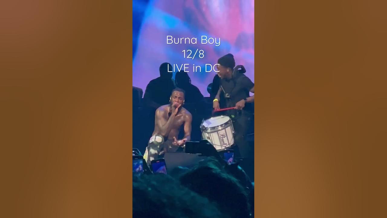 BURNA BOY LIVE IN DC I Kilometre Freestyle with drummers