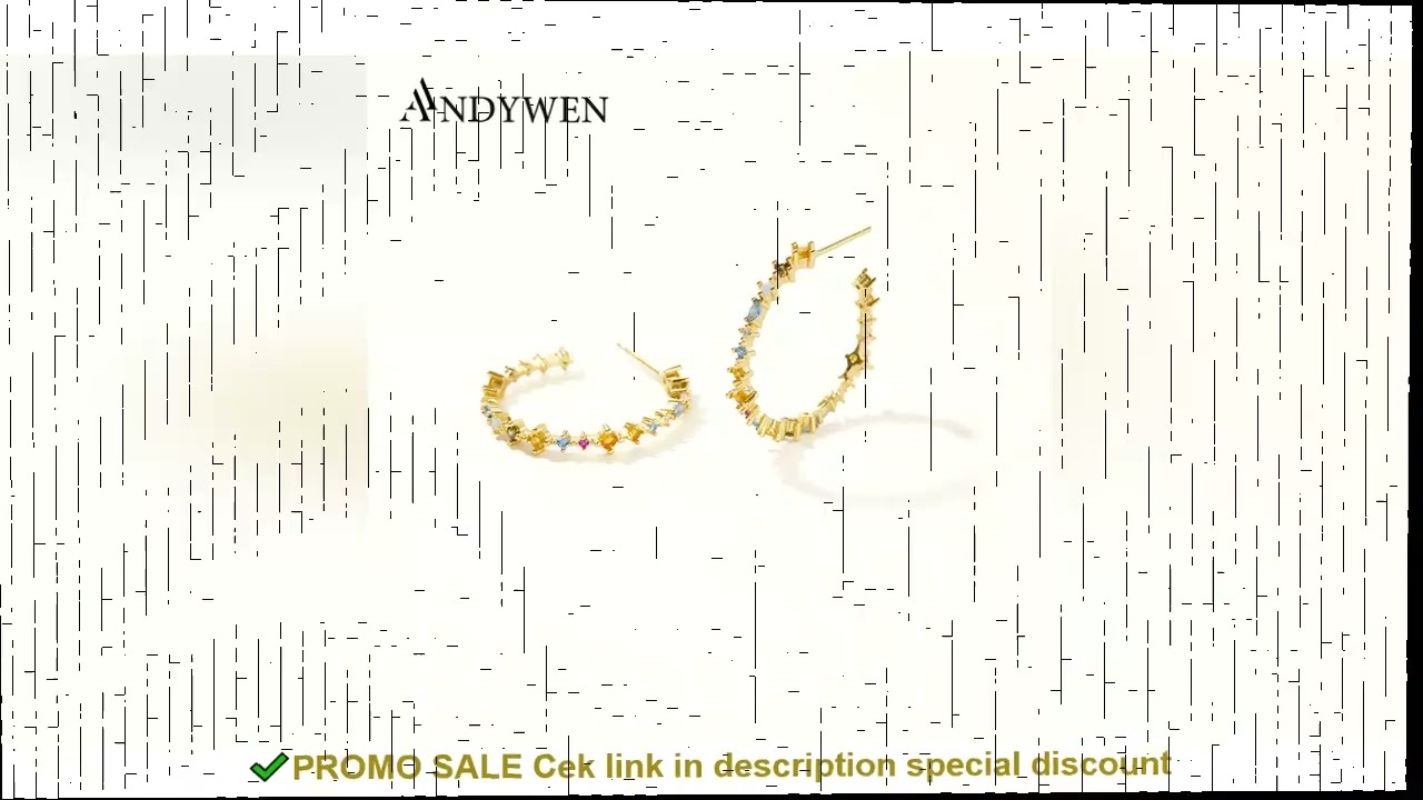 ANDYWEN 100% 925 Sterling Silver 26mm Hoops Circle CZ Zircon Round Earring Piercing Pendiente Ohrrin